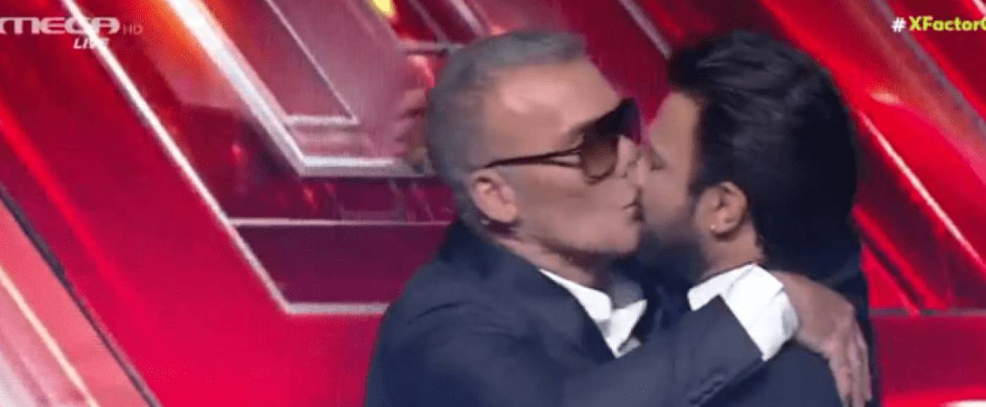 «X Factor»: Ανδρέας Γεωργίου και Στέλιος Ρόκκος φιλήθηκαν στο στόμα