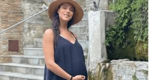 Ευαγγελία Συριοπούλου - Η φωτογραφία με τον σύντροφό της λίγο πριν γεννήσει